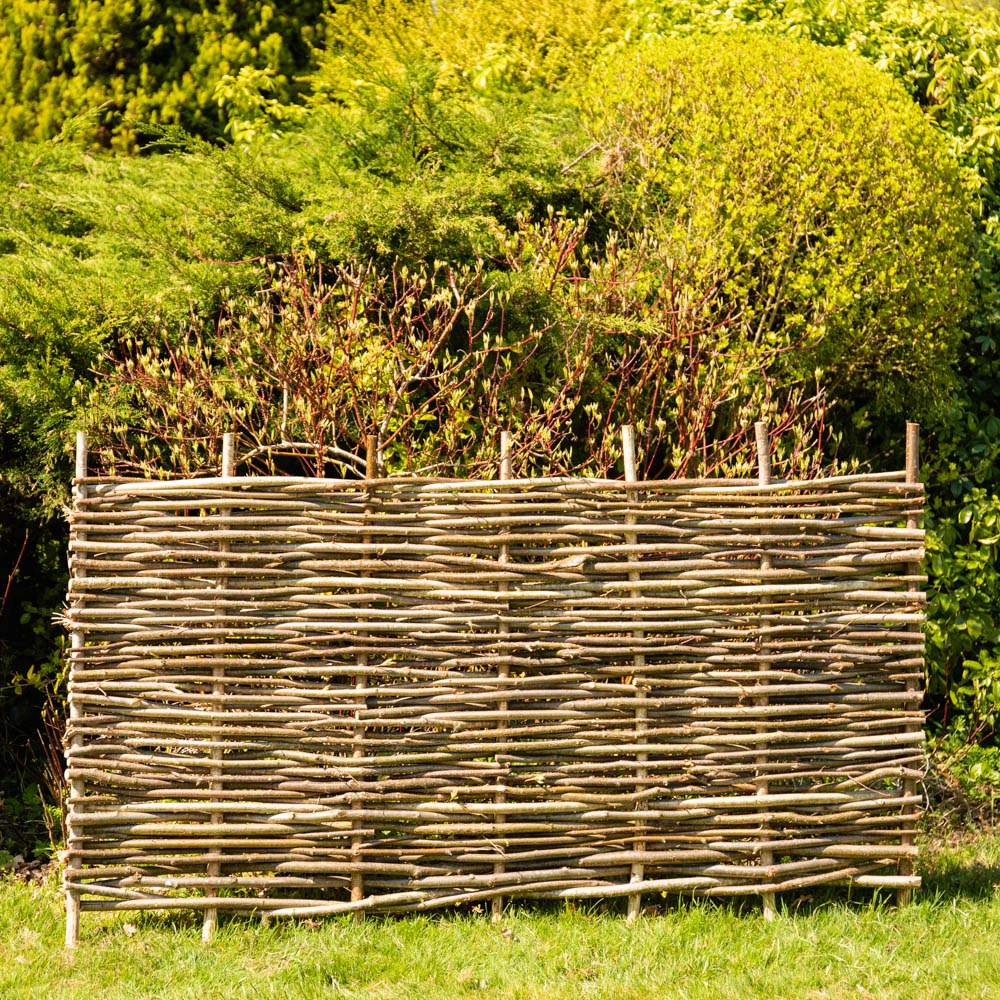 Premium Hazel Hurdle Woven Wattle Garden Fence Panel 6ft x 3ft