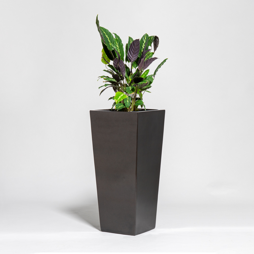 Fioriera cubica in polystone grigio metallizato - 90cm 169,99 €