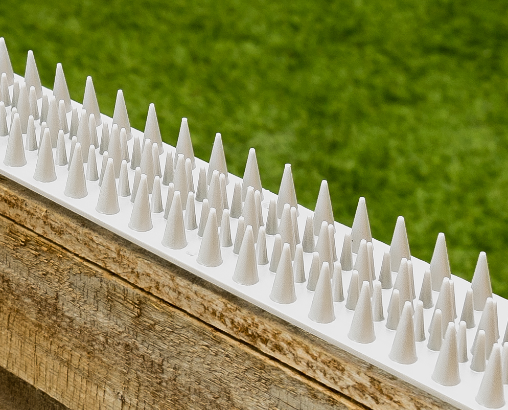 Fence Spikes Cat Deterrent Anti Climb Grey White Strips