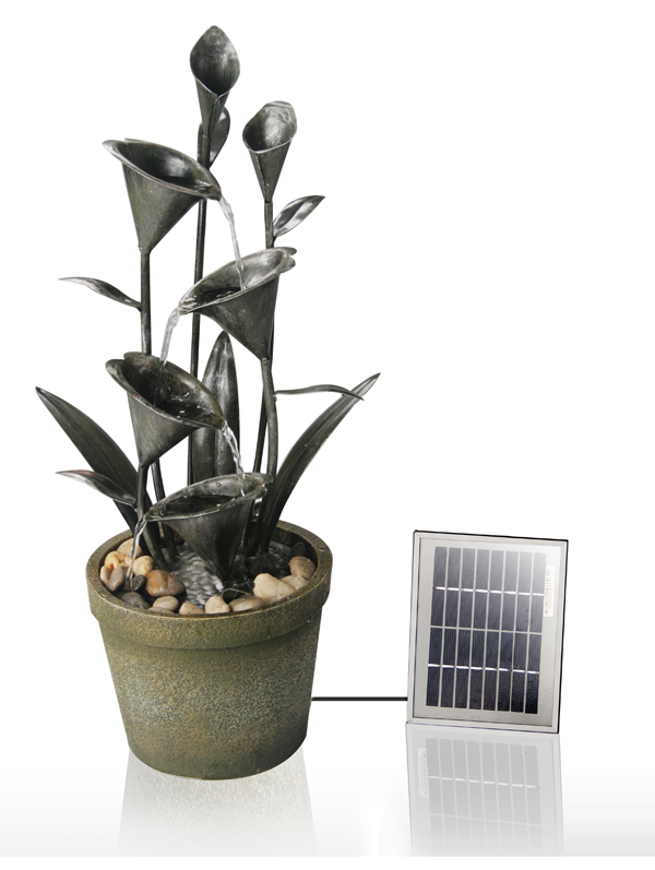 Solar Water Feature 'Howden' 4-Tier Garden Fountain Pot 66cm