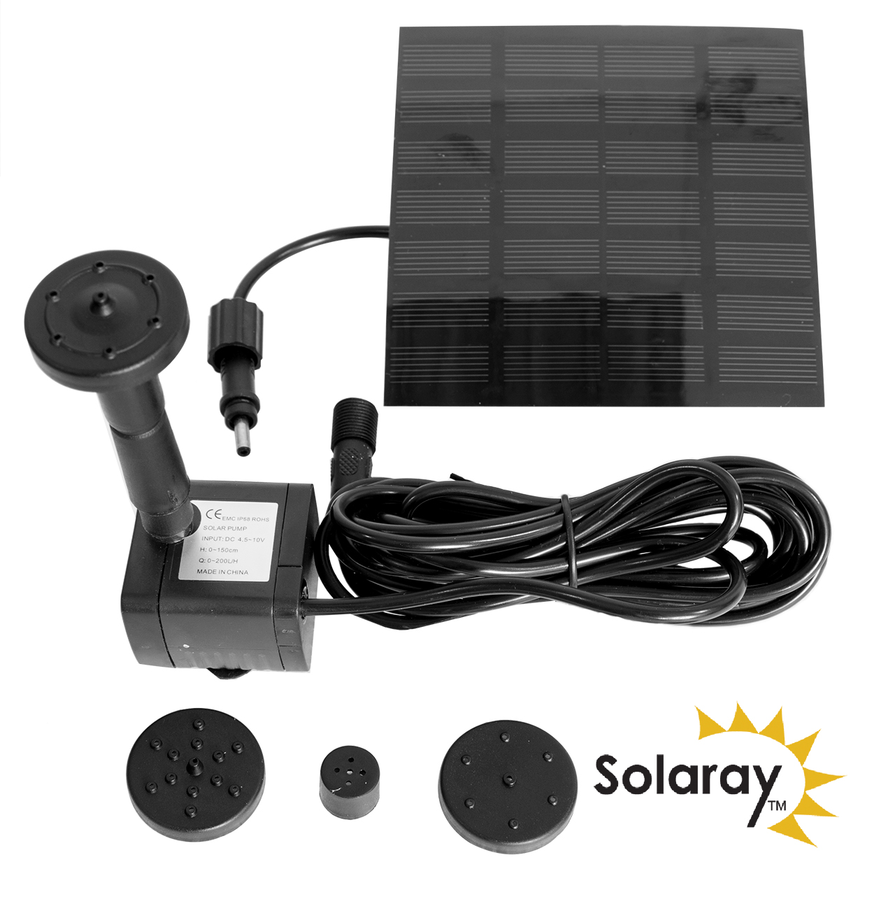 150LPH Kit pompa ad energia solare con 4 spruzzi per fontana 24,99 €