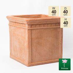 Fioriera cubica in terracotta da H40cm