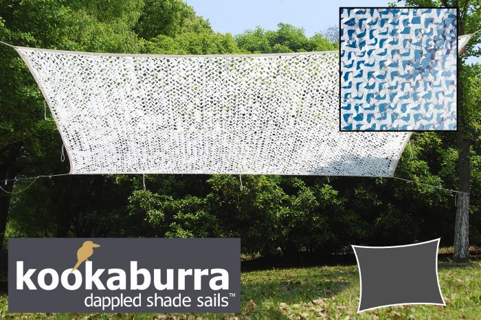 Tenda a vela Kookaburra™ 5m x 4m rettangolare bianco polare maculata 69,99 €